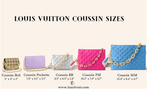 louis vuitton coussin size chart